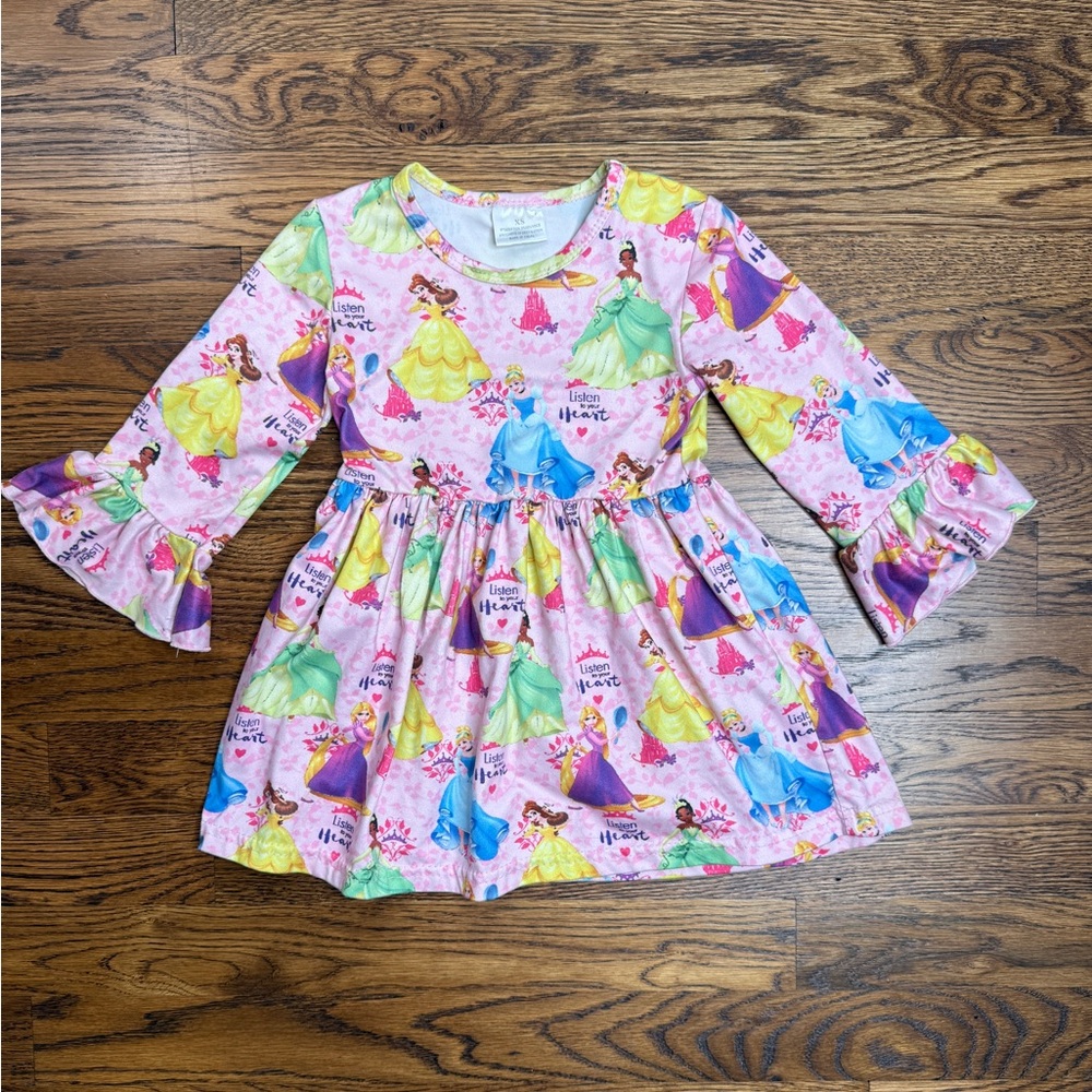Boutique Girls Disney Princess Listen To Your Heart Pink Top/ Tunic 4
